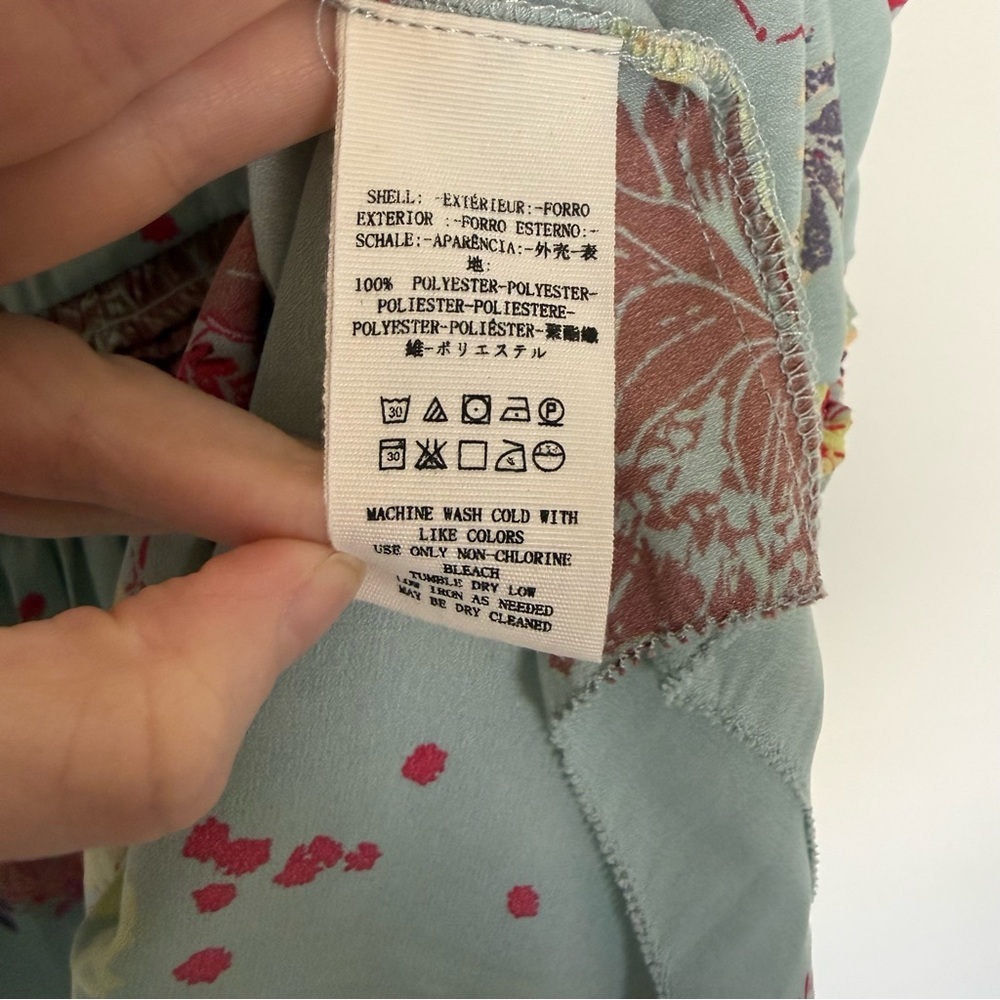 Free People Blue Haze Floral Sleeveless Tiered Tunic - Picture 6 of 7